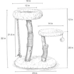 Mau Lifestyle Rizzo 32-in Modern Wooden Cat Tree -Mewhaus Shop 211709 PT3. AC SS1800 V1626361299