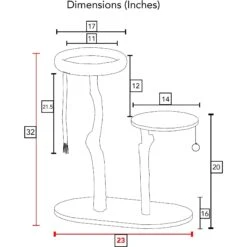 Mau Lifestyle Rizzo 32-in Modern Wooden Cat Tree -Mewhaus Shop 211709 PT6. AC SS1800 V1626366363