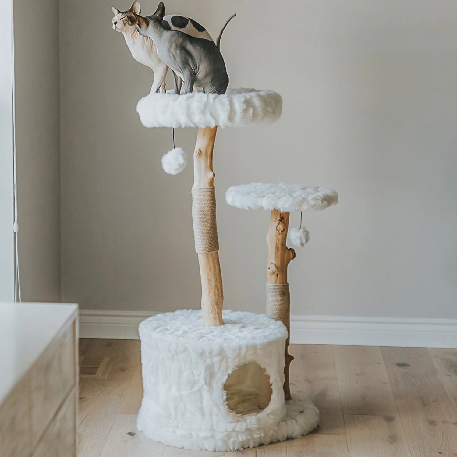 Mau Lifestyle Alba 43-in Modern Wooden Cat Tree & Condo 1 Mau Lifestyle Alba 43-in Modern Wooden Cat Tree & Condo