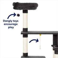 Frisco 66-in Cat Tree With Bed, Condo, Lounge Basket & Top Perch -Mewhaus Shop 214381 PT3. AC SS1800 V1667228511