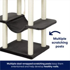 Frisco 73-in Cat Tree With Hammock, Condo, Lounge Basket, Top Perch & Bed -Mewhaus Shop 214384 PT4. AC SS1800 V1667228721