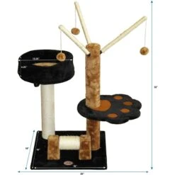 Go Pet Club 32-in Perch Cat Tree, Brown/Black -Mewhaus Shop 216952 PT3. AC SS1800 V1671226225