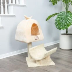 Armarkat 31-in Cat Scratching Post & Condo Cat Tree, Goldenrod -Mewhaus Shop 219012 PT2. AC SS1800 V1603326106