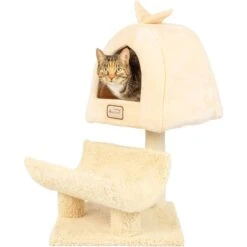 Armarkat 31-in Cat Scratching Post & Condo Cat Tree, Goldenrod -Mewhaus Shop 219012 PT7. AC SS1800 V1603302086