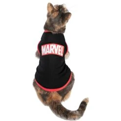 Marvel Logo Dog & Cat T-Shirt, Black -Mewhaus Shop 220338 PT4. AC SS1800 V1624606369