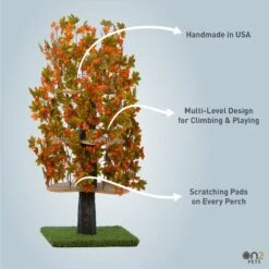 On2Pets 60-in Large Square Modern Cat Tree -Mewhaus Shop 220362 PT2. AC SS1800 V1671118299