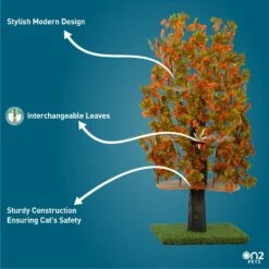 On2Pets 60-in Large Square Modern Cat Tree -Mewhaus Shop 220362 PT3. AC SS1800 V1671118301