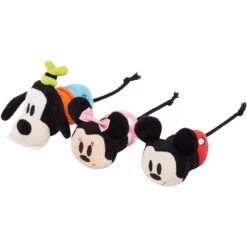 Disney Mickey & Friends Plush Mice Cat Toy With Catnip, 3 Count