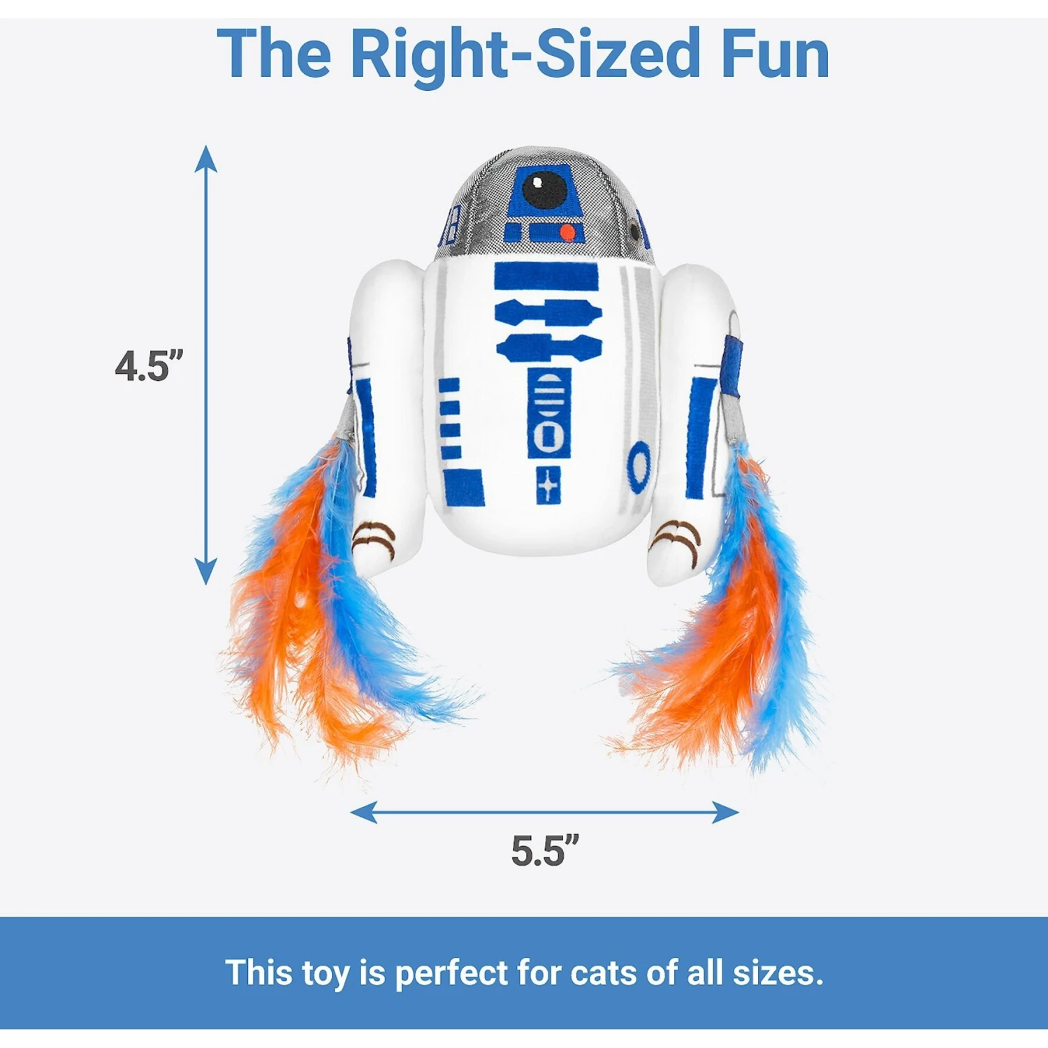 STAR WARS R2-D2 Plush Kicker Cat Toy With Catnip 2 STAR WARS R2-D2 Plush Kicker Cat Toy With Catnip - Image 2