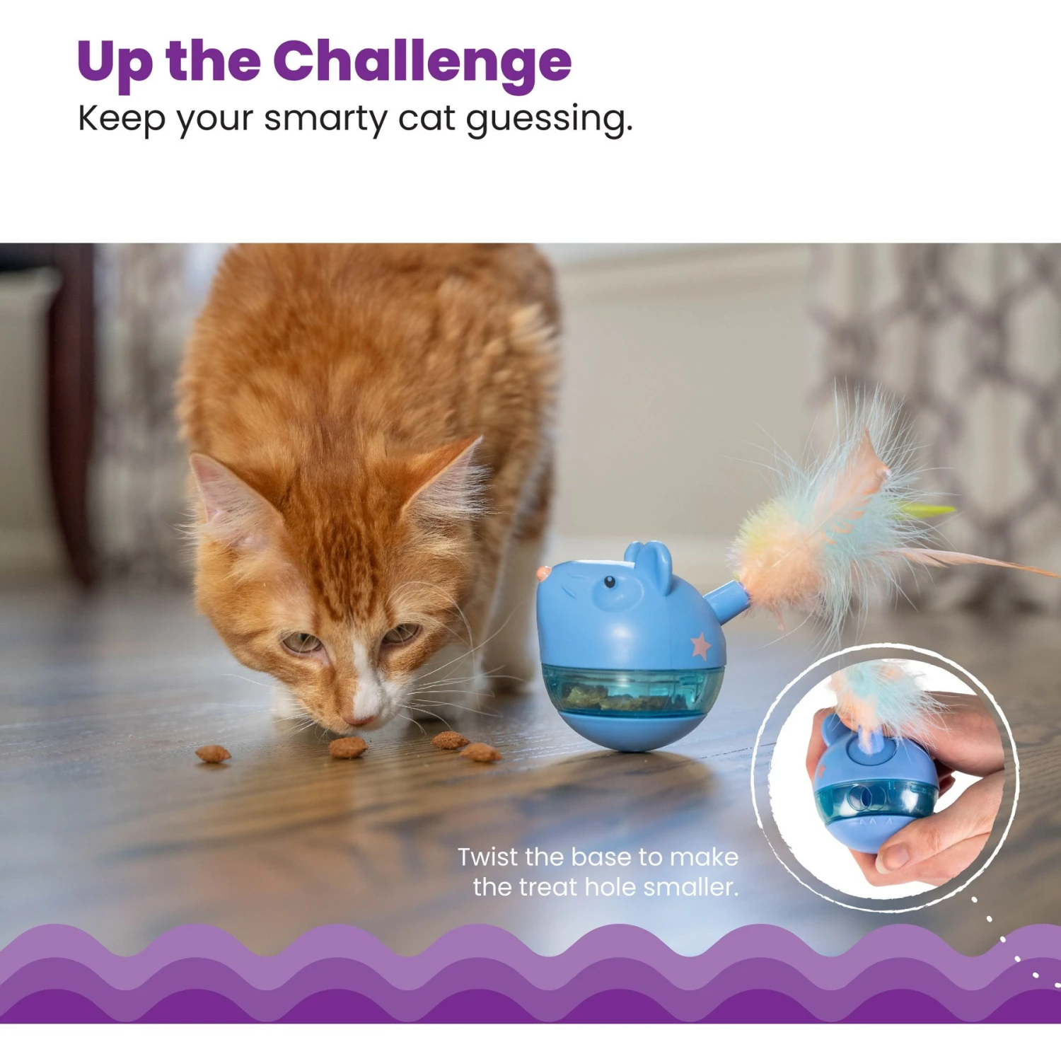Catstages Hunt 'N Swat Treat Dispenser Cat Toy 4 Catstages Hunt 'N Swat Treat Dispenser Cat Toy - Image 4