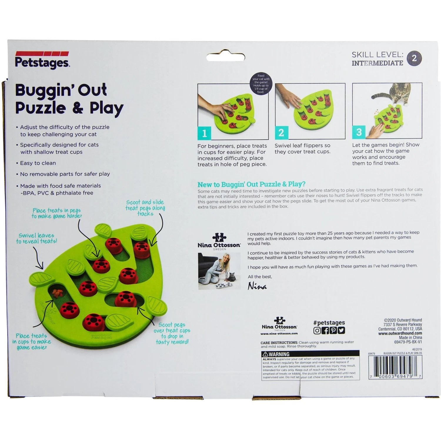 Nina Ottosson By Outward Hound Buggin' Out Puzzle & Play Cat Toy 9 Nina Ottosson By Outward Hound Buggin' Out Puzzle & Play Cat Toy - Image 9
