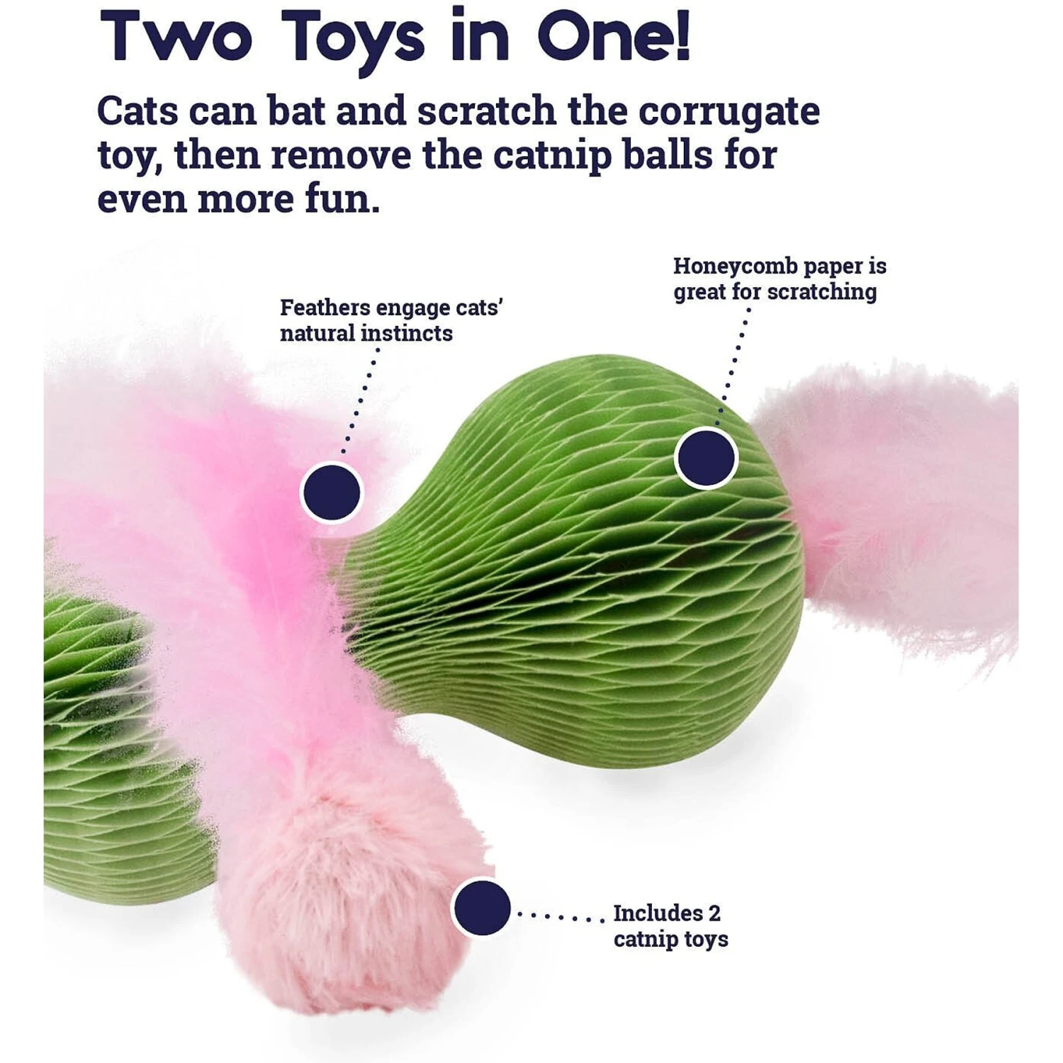 Catstages Honeycomb Hide-A-Ball Cat Toy With Catnip 2 Catstages Honeycomb Hide-A-Ball Cat Toy With Catnip - Image 2