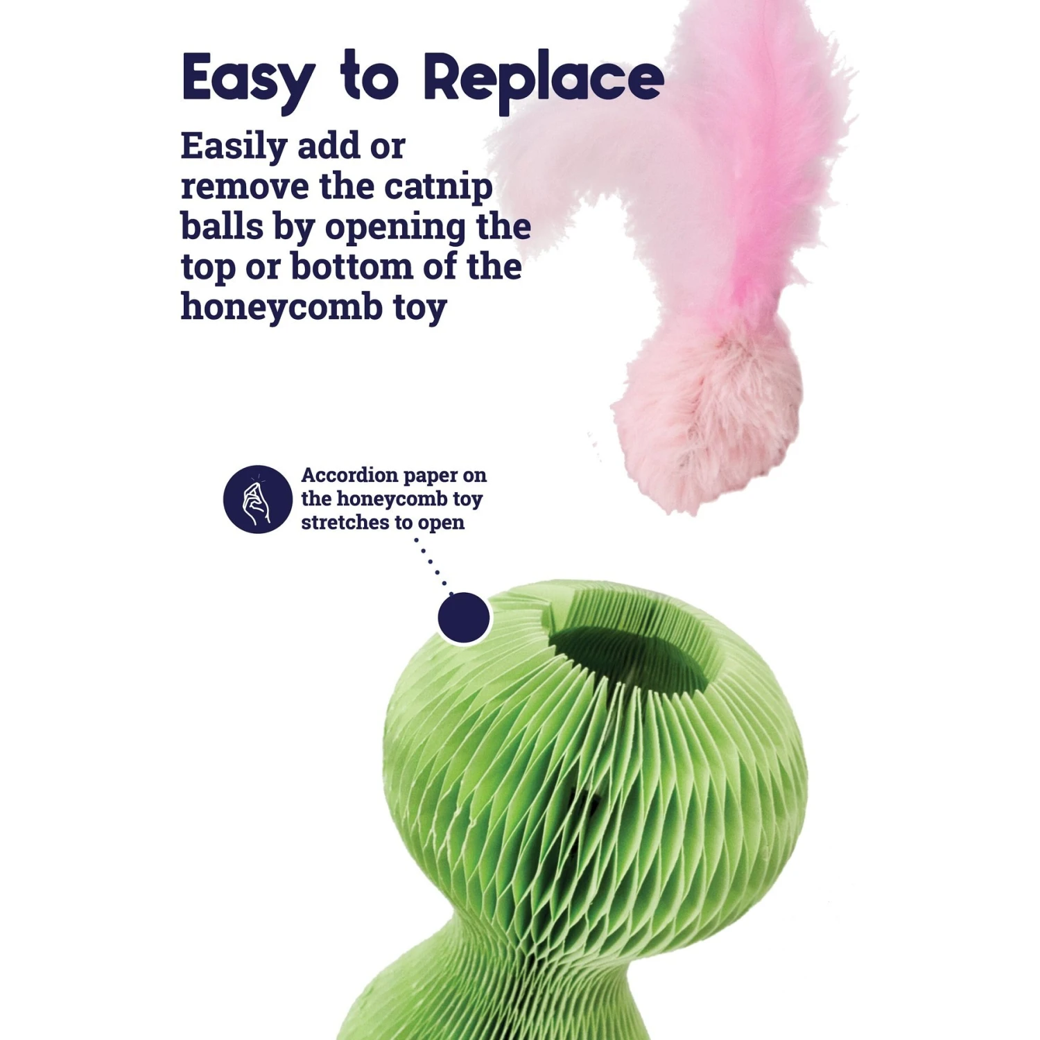 Catstages Honeycomb Hide-A-Ball Cat Toy With Catnip 4 Catstages Honeycomb Hide-A-Ball Cat Toy With Catnip - Image 4