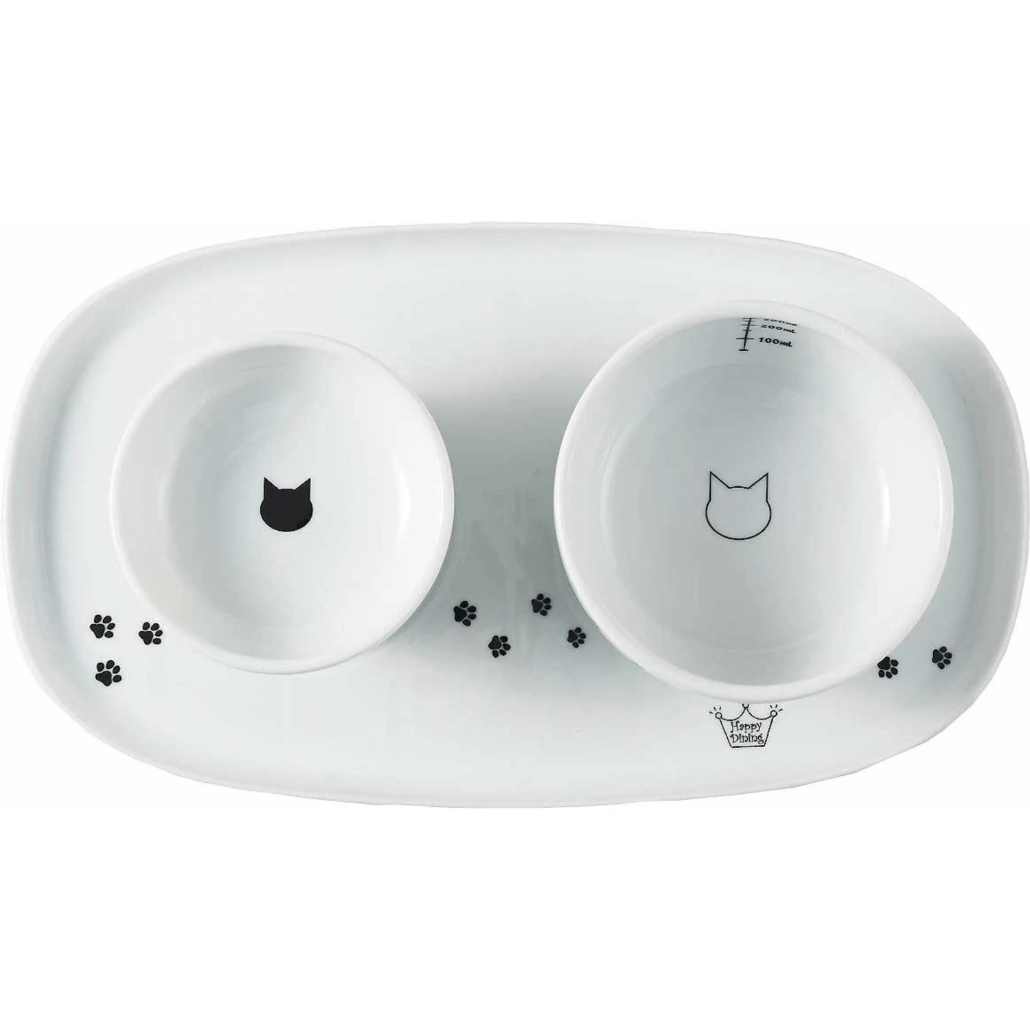 Necoichi Double Dining Tray Set & Elevated Cat Bowls 1 Necoichi Double Dining Tray Set & Elevated Cat Bowls