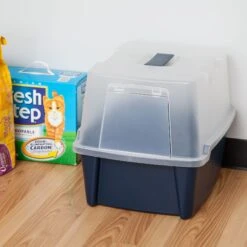 IRIS USA Enclosed With Front Door Flap & Scoop Cat Litter Box -Mewhaus Shop 231660 PT7. AC SS1800 V1680808960