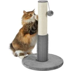 Frisco 21-in Sisal Cat Scratching Post With Toy & Groomer -Mewhaus Shop 236533 PT2. AC SS1800 V1615987395