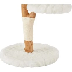 Frisco Natural Wood Modern Cat Tree With Toy, Ivory, Medium -Mewhaus Shop 236561 PT5. AC SS1800 V1615988825