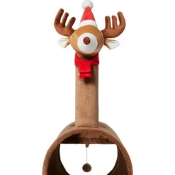 Frisco Holiday 52.3-in Reindeer Cat Scratching Post & Tunnel -Mewhaus Shop 236569 PT4. AC SS1800 V1601340995