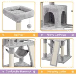 Yaheetech 60.5-in Plush Cat Tree & Condo 12 Yaheetech 60.5-in Plush Cat Tree & Condo -Mewhaus Shop 242622 PT3. AC SS1800 V1686153742