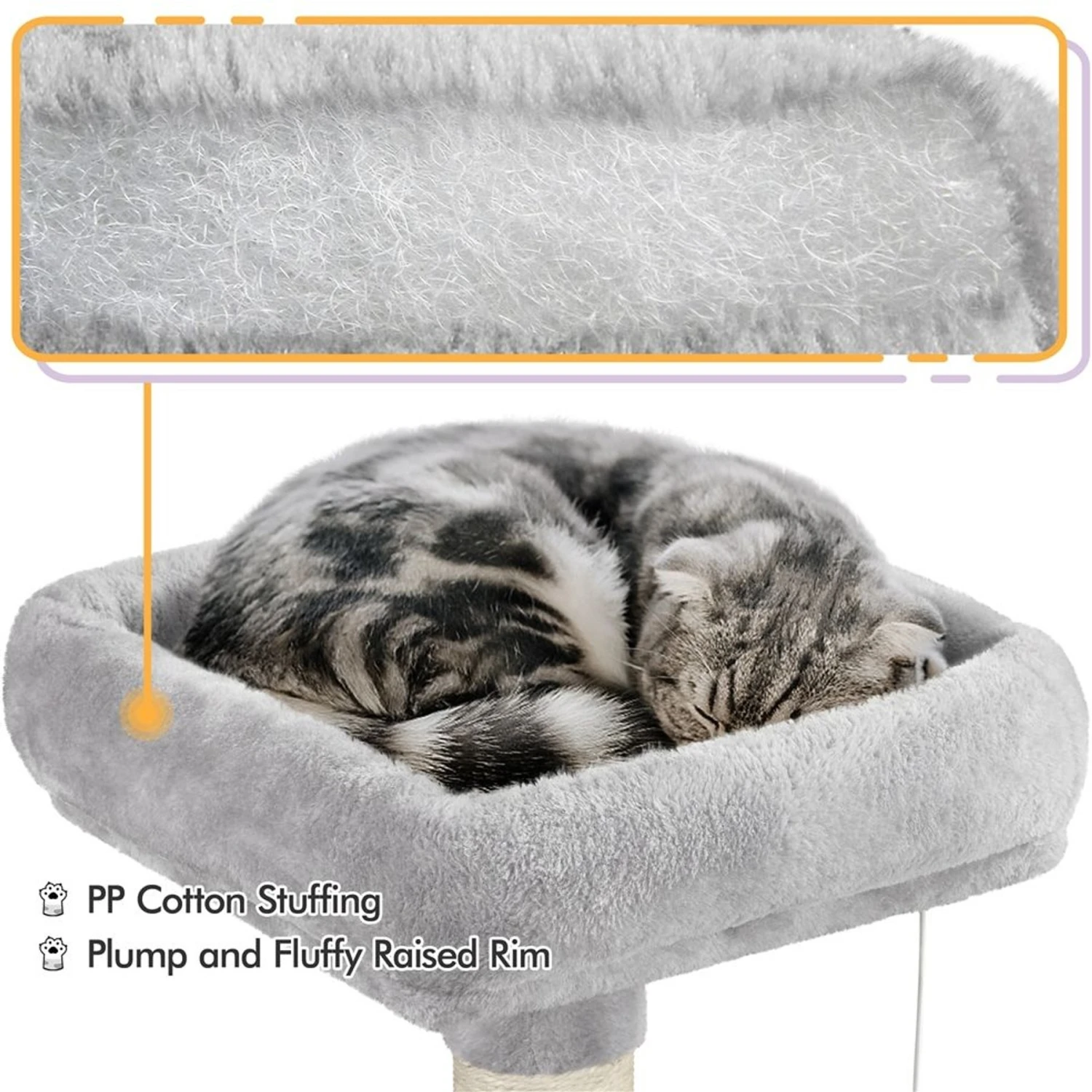 Yaheetech 60.5-in Plush Cat Tree & Condo 6 Yaheetech 60.5-in Plush Cat Tree & Condo - Image 6