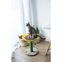 Catry Sunflower 23.2-in Sisal Cat Scratching Post With Toy -Mewhaus Shop 244332 PT4. AC SS1800 V1595018510