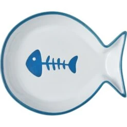 Frisco Fish Shaped Non-skid Ceramic Cat Dish 12 Frisco Fish Shaped Non-skid Ceramic Cat Dish -Mewhaus Shop 256109 PT5. AC SS1800 V1617196903