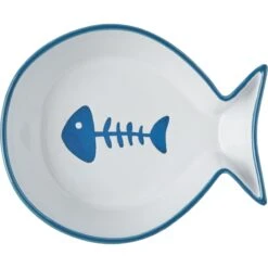 Frisco Fish Shaped Non-skid Ceramic Cat Bowl 10 Frisco Fish Shaped Non-skid Ceramic Cat Bowl -Mewhaus Shop 256111 PT4. AC SS1800 V1616522607