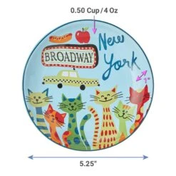 Frisco New York Non-skid Ceramic Cat Dish -Mewhaus Shop 256119 PT2. AC SS1800 V1618494754