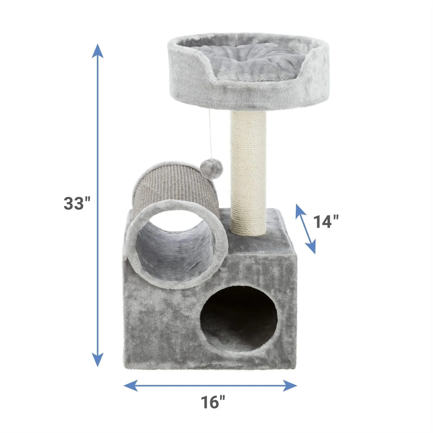 TRIXIE Tolar 33-in Plush Cat Tree & Condo 2 TRIXIE Tolar 33-in Plush Cat Tree & Condo - Image 2