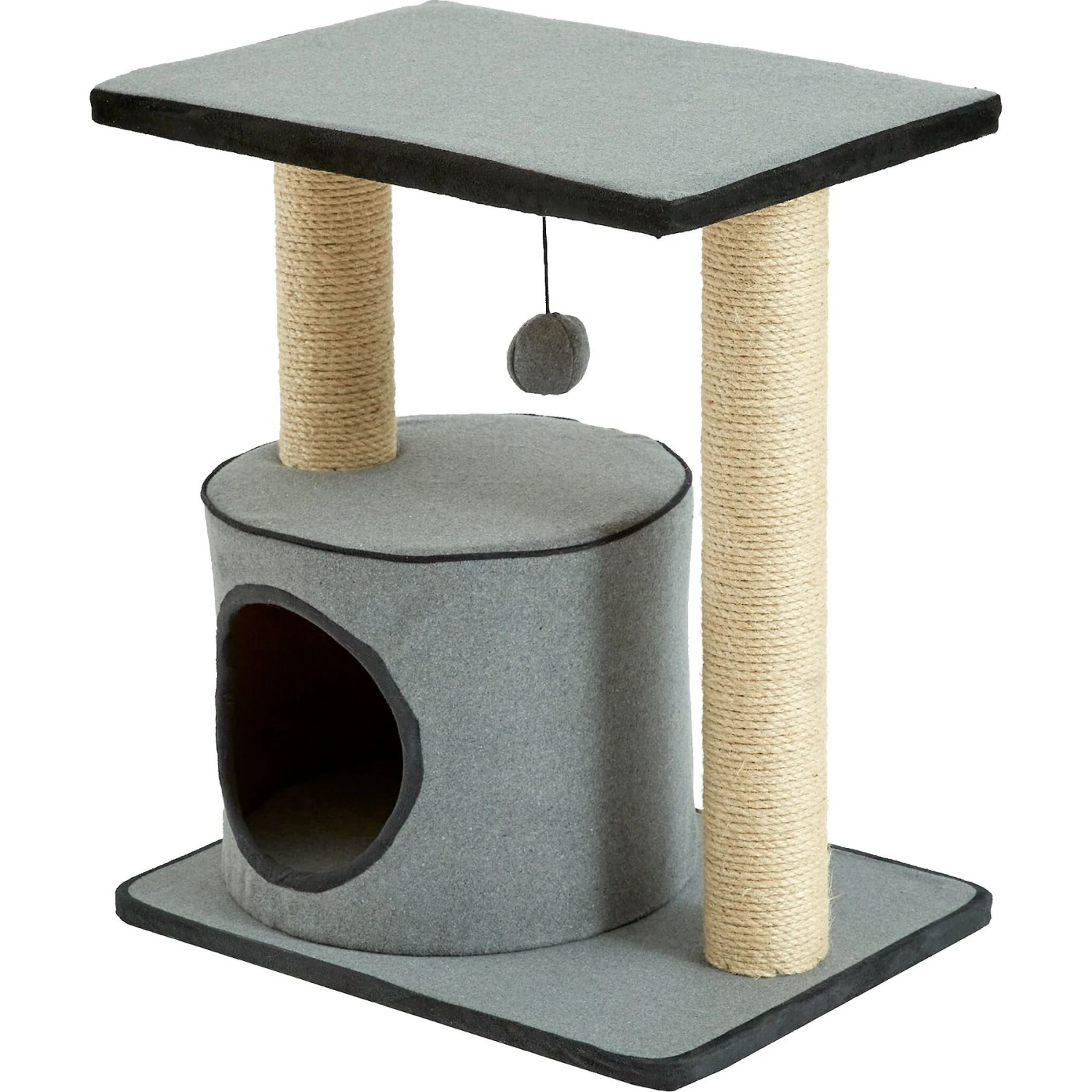 Two By Two The Cherry 20.9-in Felt Cat Condo, Grey 3 Two By Two The Cherry 20.9-in Felt Cat Condo, Grey - Image 3