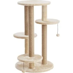 Two By Two The Fir 36.2-in Faux-Fleece Cat Tree, Beige -Mewhaus Shop 261435 PT2. AC SS1800 V1606148516