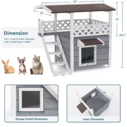 Petsfit Outdoor Cat House -Mewhaus Shop 261505 PT2. AC SS1800 V1605664905