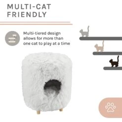 Sam's Pets Rocket 18-in Cat Tree Cylinder, White 11 Sam's Pets Rocket 18-in Cat Tree Cylinder, White -Mewhaus Shop 261860 PT2. AC SS1800 V1634934107