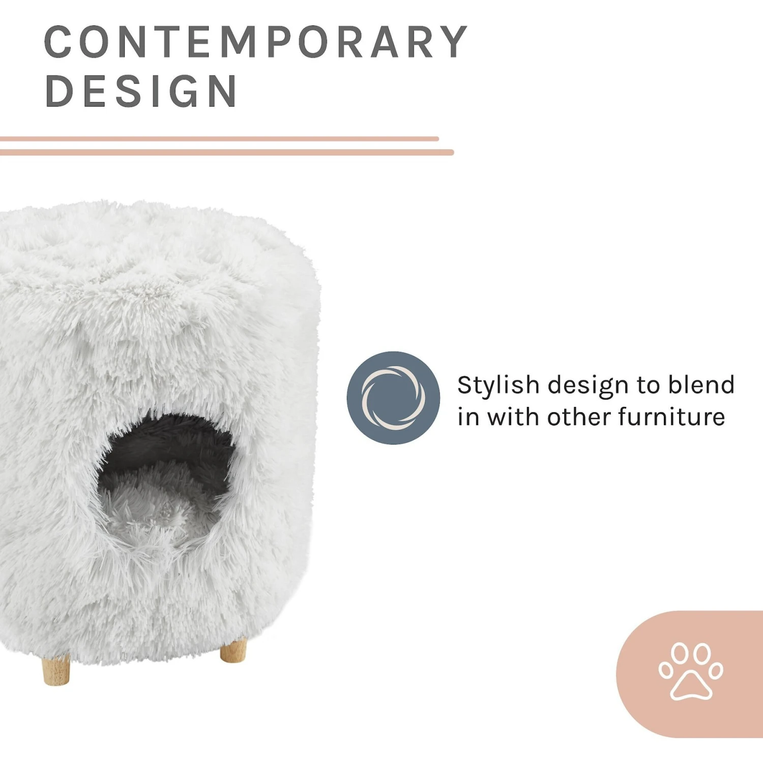 Sam's Pets Rocket 18-in Cat Tree Cylinder, White 4 Sam's Pets Rocket 18-in Cat Tree Cylinder, White - Image 4