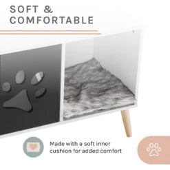 Sam's Pets Convertible 22-in Cat Tree End Table, Black & White -Mewhaus Shop 261866 PT6. AC SS1800 V1634934422