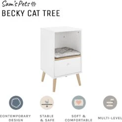 Sam's Pets Becky 28-in Single Rest Cat Tree -Mewhaus Shop 261884 PT2. AC SS1800 V1635094906