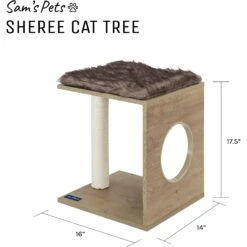 Sam's Pets Sheree 17-in Cat Tree -Mewhaus Shop 261889 PT8. AC SS1800 V1635094959
