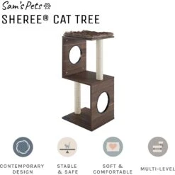 Sam's Pets Sheree 34-in Cat Tree, Dark Brown -Mewhaus Shop 261892 PT2. AC SS1800 V1635091907