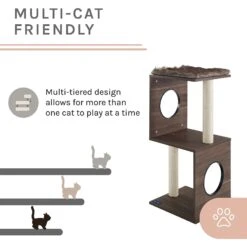 Sam's Pets Sheree 34-in Cat Tree, Dark Brown -Mewhaus Shop 261892 PT3. AC SS1800 V1635017778