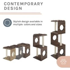 Sam's Pets Sheree 34-in Cat Tree, Dark Brown -Mewhaus Shop 261892 PT4. AC SS1800 V1635094601