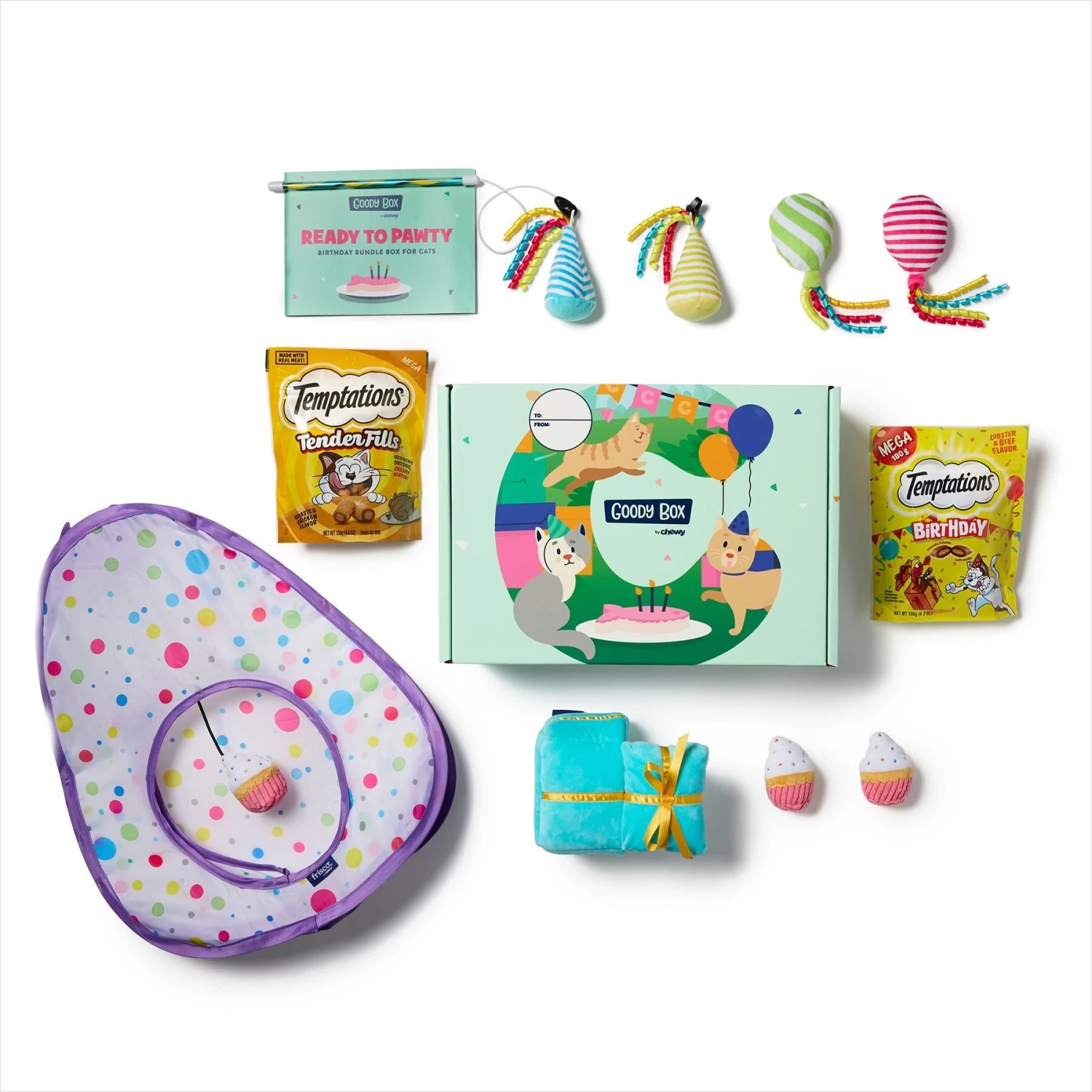Goody Box Birthday Cat Toys, Treats & Collar 2 Goody Box Birthday Cat Toys, Treats & Collar - Image 2