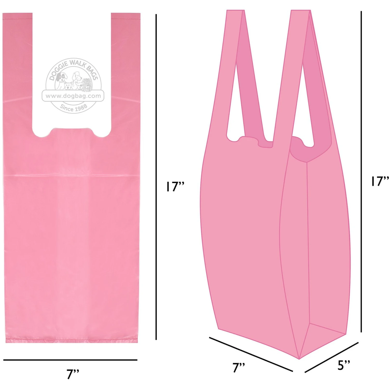 Doggie Walk Bags Citrus Scented Tie Handle Cat Litter Bags, Pink, 140 Count 3 Doggie Walk Bags Citrus Scented Tie Handle Cat Litter Bags, Pink, 140 Count - Image 3