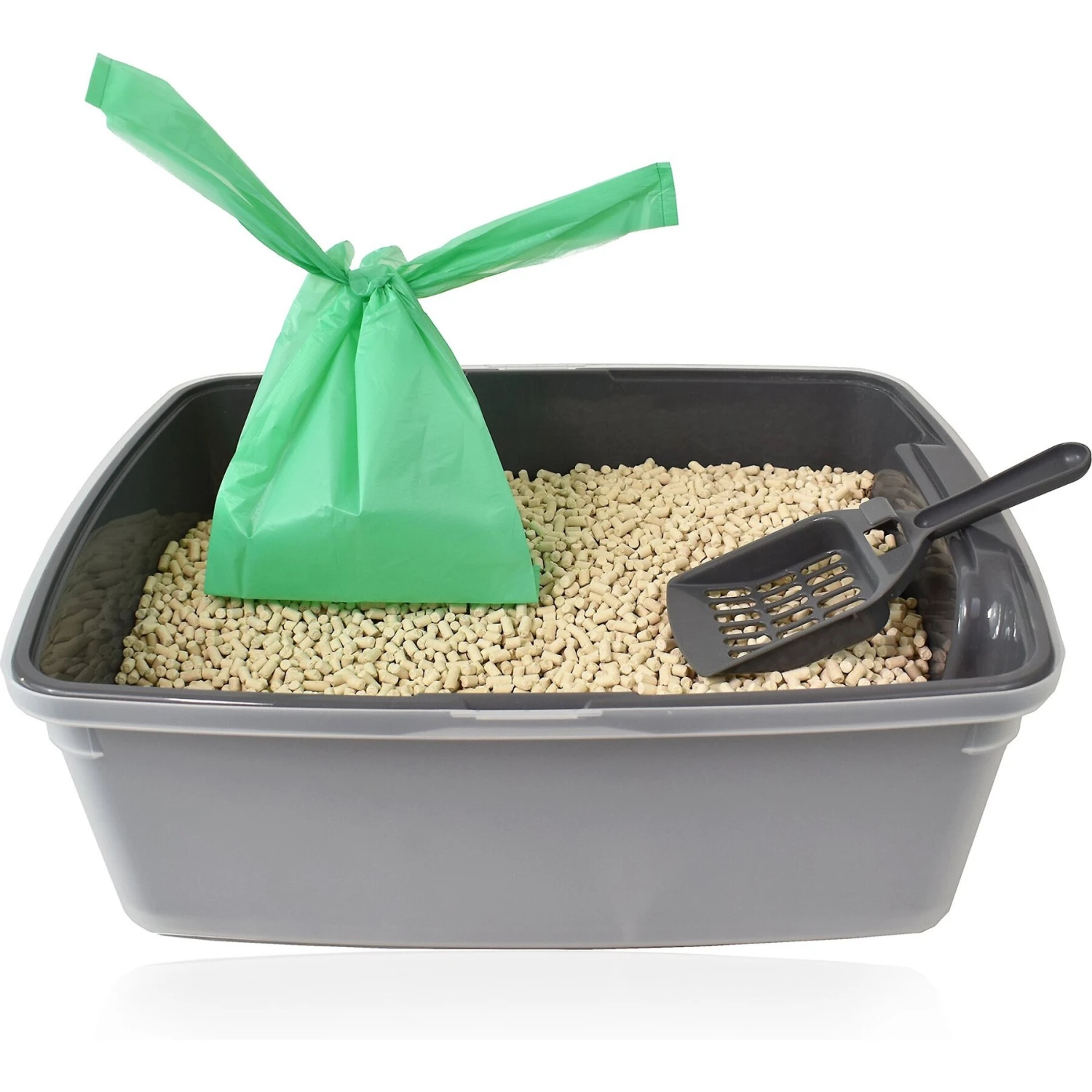 Doggie Walk Bags Unscented Tie Handle Cat Litter Bags, Green, 140 Count 4 Doggie Walk Bags Unscented Tie Handle Cat Litter Bags, Green, 140 Count - Image 4