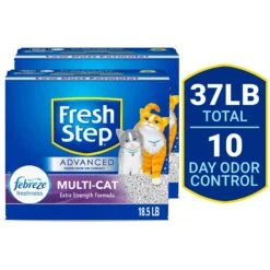 Fresh Step Advanced Multi-Cat Febreze Freshness Scented Clumping Clay Cat Litter, 18.5-lb Box