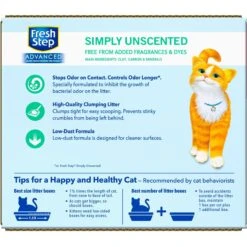Fresh Step Advanced Simply Unscented Clumping Clay Cat Litter, 18.5-lb Box -Mewhaus Shop 266344 PT7. AC SS1800 V1694464705