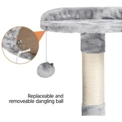 Yaheetech 58-in Plush Cat Tree & Condo, Light Gray -Mewhaus Shop 266562 PT6. AC SS1800 V1669908522