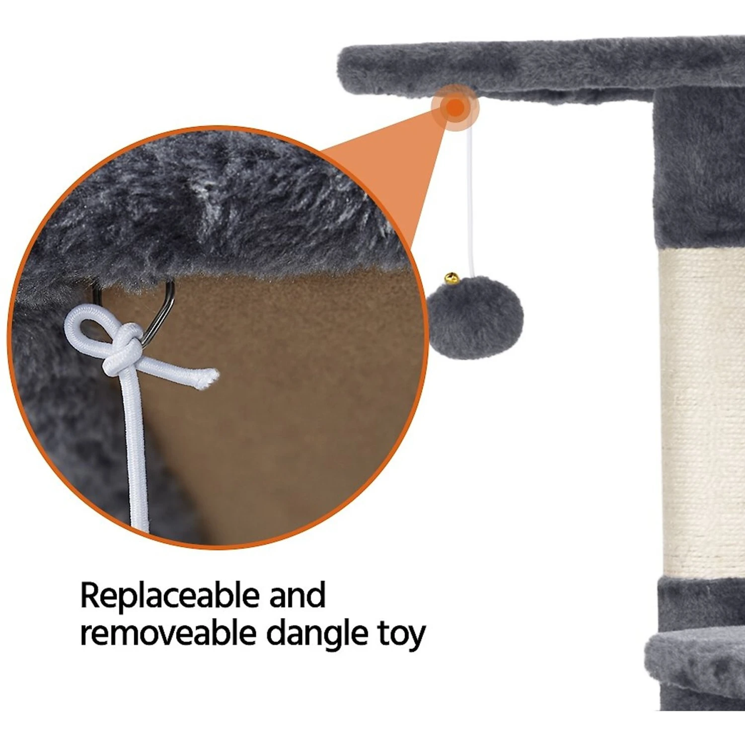 Yaheetech 47.5-in Plush Cat Tree & Condo 4 Yaheetech 47.5-in Plush Cat Tree & Condo - Image 4