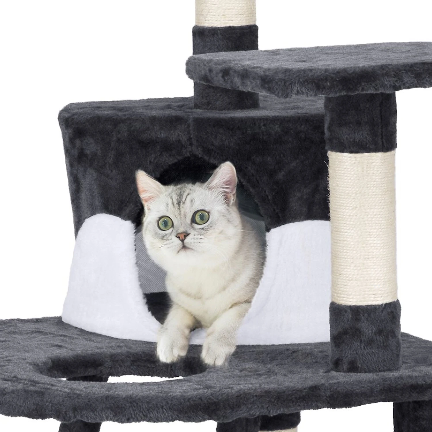 Yaheetech 47.5-in Plush Cat Tree & Condo 7 Yaheetech 47.5-in Plush Cat Tree & Condo - Image 7