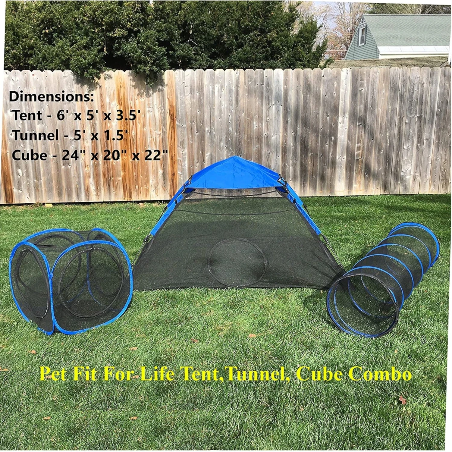 Pet Fit For Life Tent Tunnel Cube Dog & Cat Pen, Black 2 Pet Fit For Life Tent Tunnel Cube Dog & Cat Pen, Black - Image 2