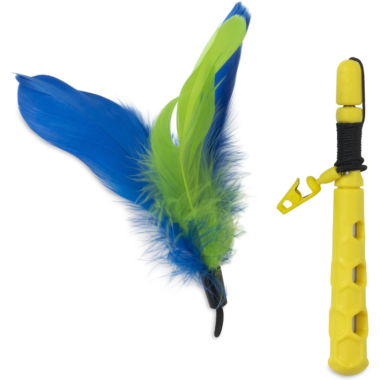 JW Pet Flutter-Ee Feathers Telescopic Wand Cat Toy 2 JW Pet Flutter-Ee Feathers Telescopic Wand Cat Toy - Image 2